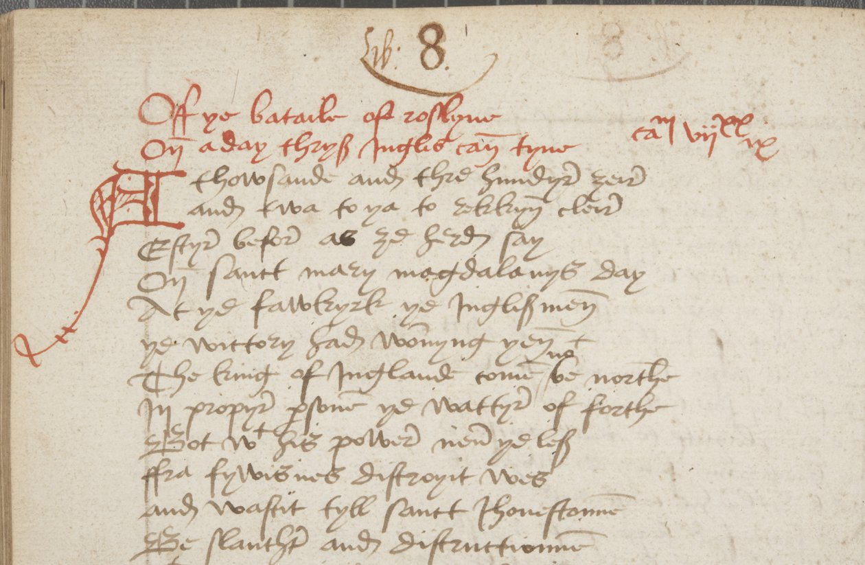 Kopie kroniky Andrew z Wyntounu, Fol 325 verso, detail, cca 1550 (inkoust na papíře) od Unbekannt