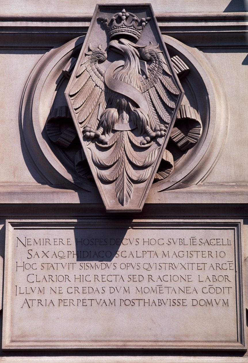 Erb na královském hradě Wawel v Krakově. Polsko od Benjamin Baud