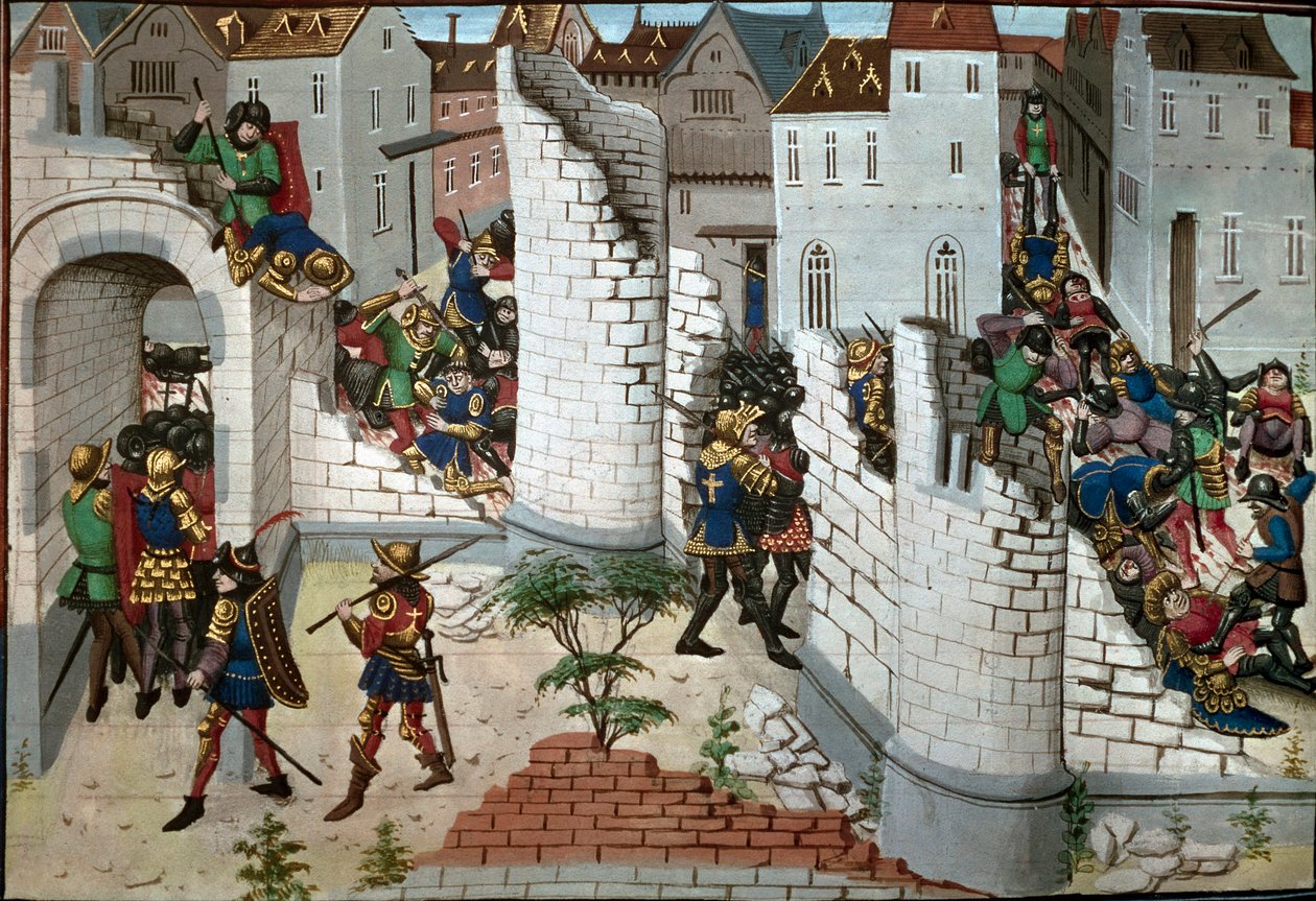 Křížová výprava: dobytí Jeruzaléma. Detail. (miniaturní) od Unbekannter Künstler