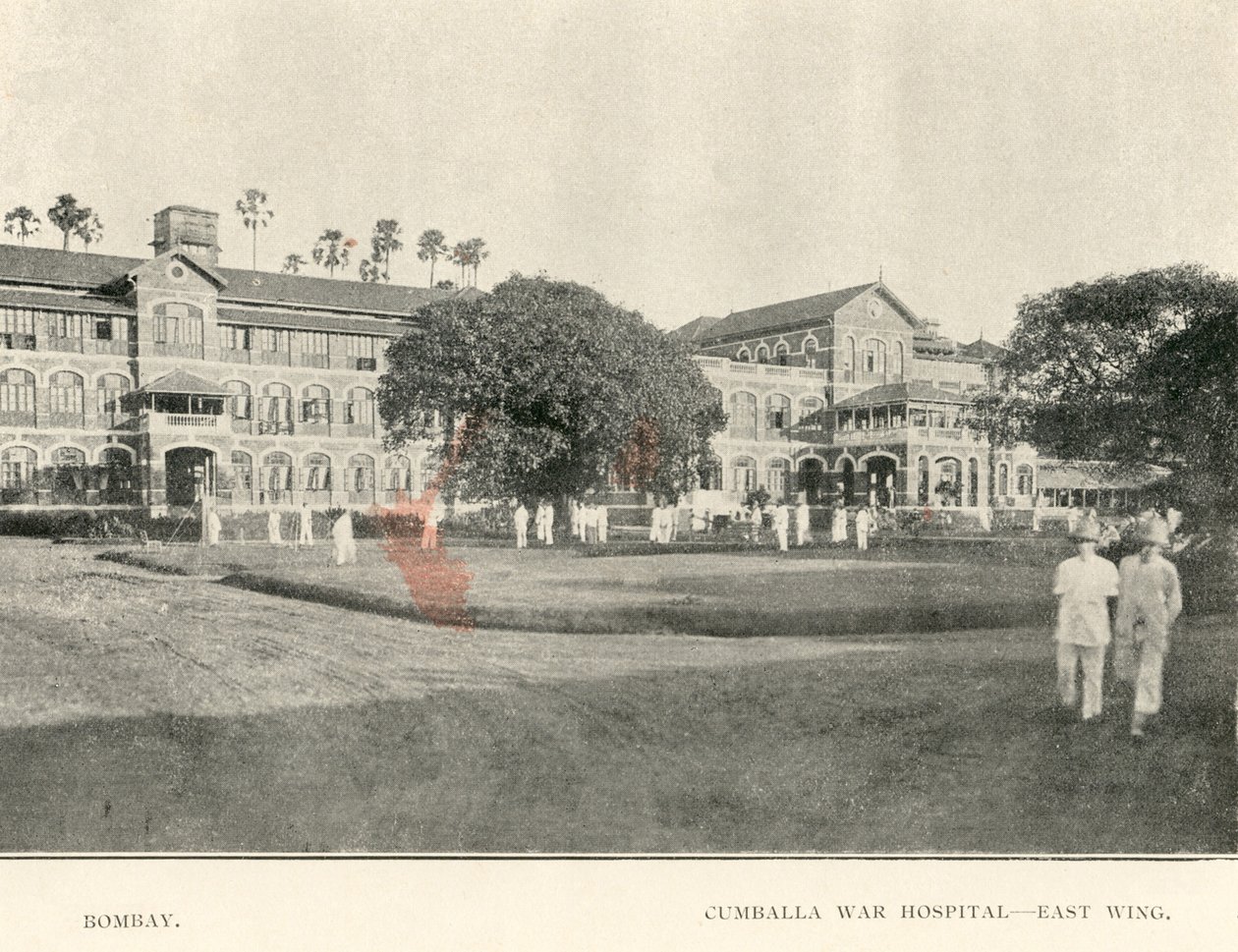 Válečná nemocnice Cumballa , cca 1900 (foto) od Unbekannter Künstler