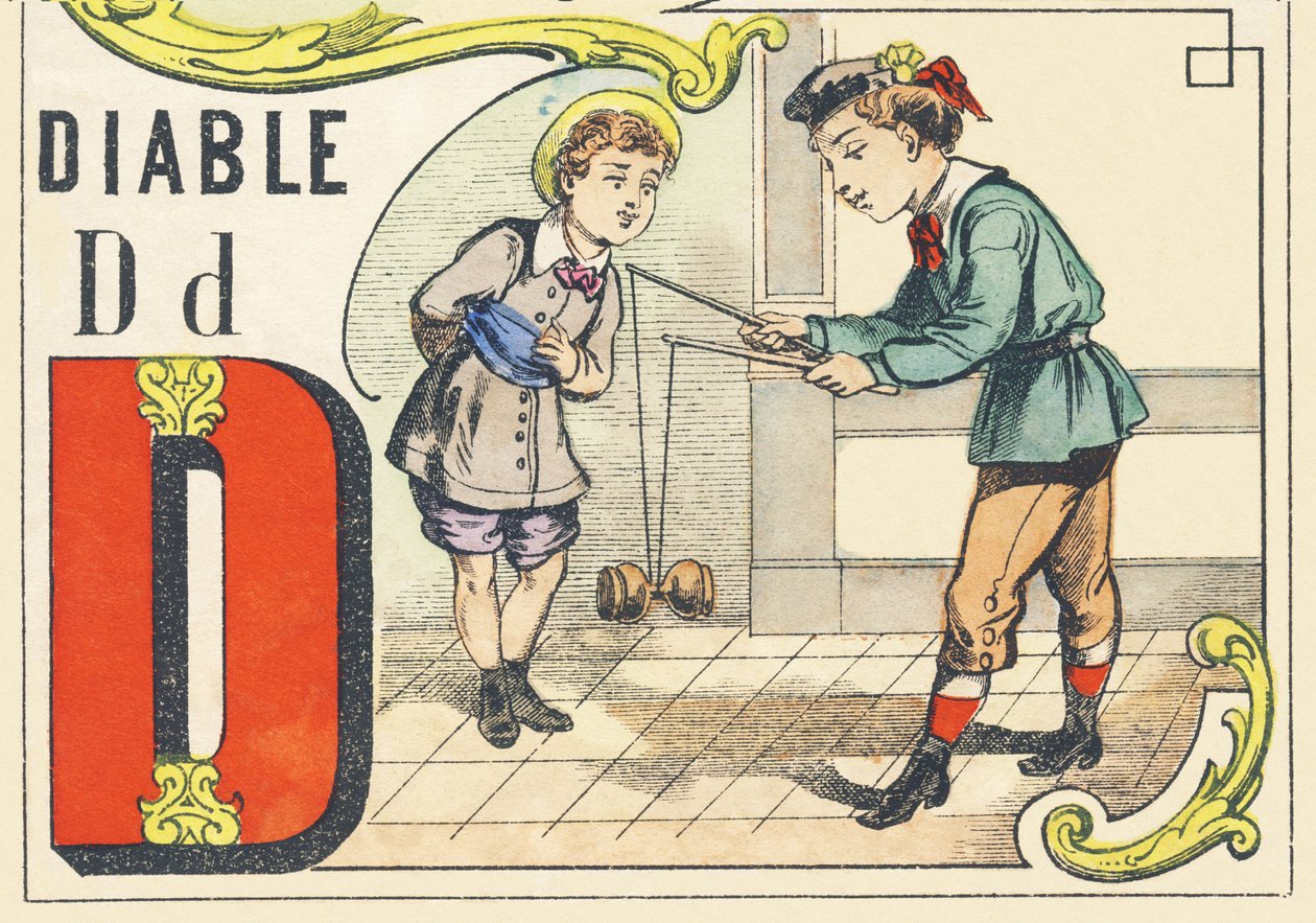 D : diable - Games Alphabet, c.1890 (ilustrace) od Unbekannt