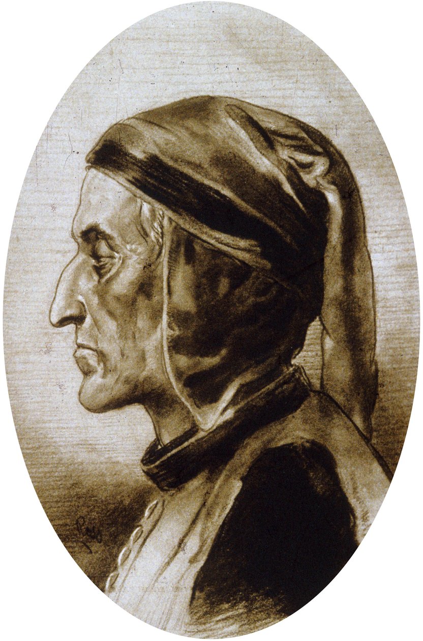 Dante Alighieri (kresba) od Unbekannter Künstler