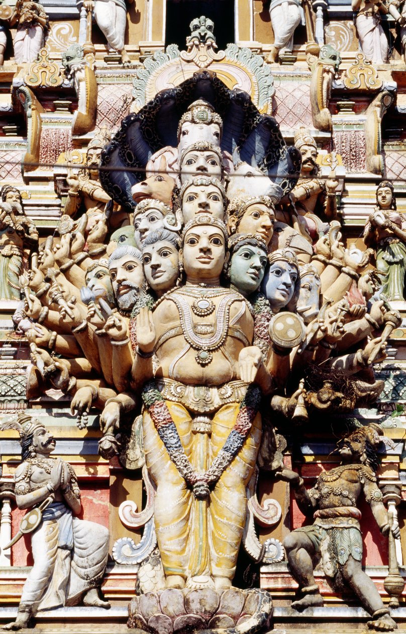 Dekorativní detail hinduistického chrámu, Colombo, Srí Lanka od Benjamin Baud
