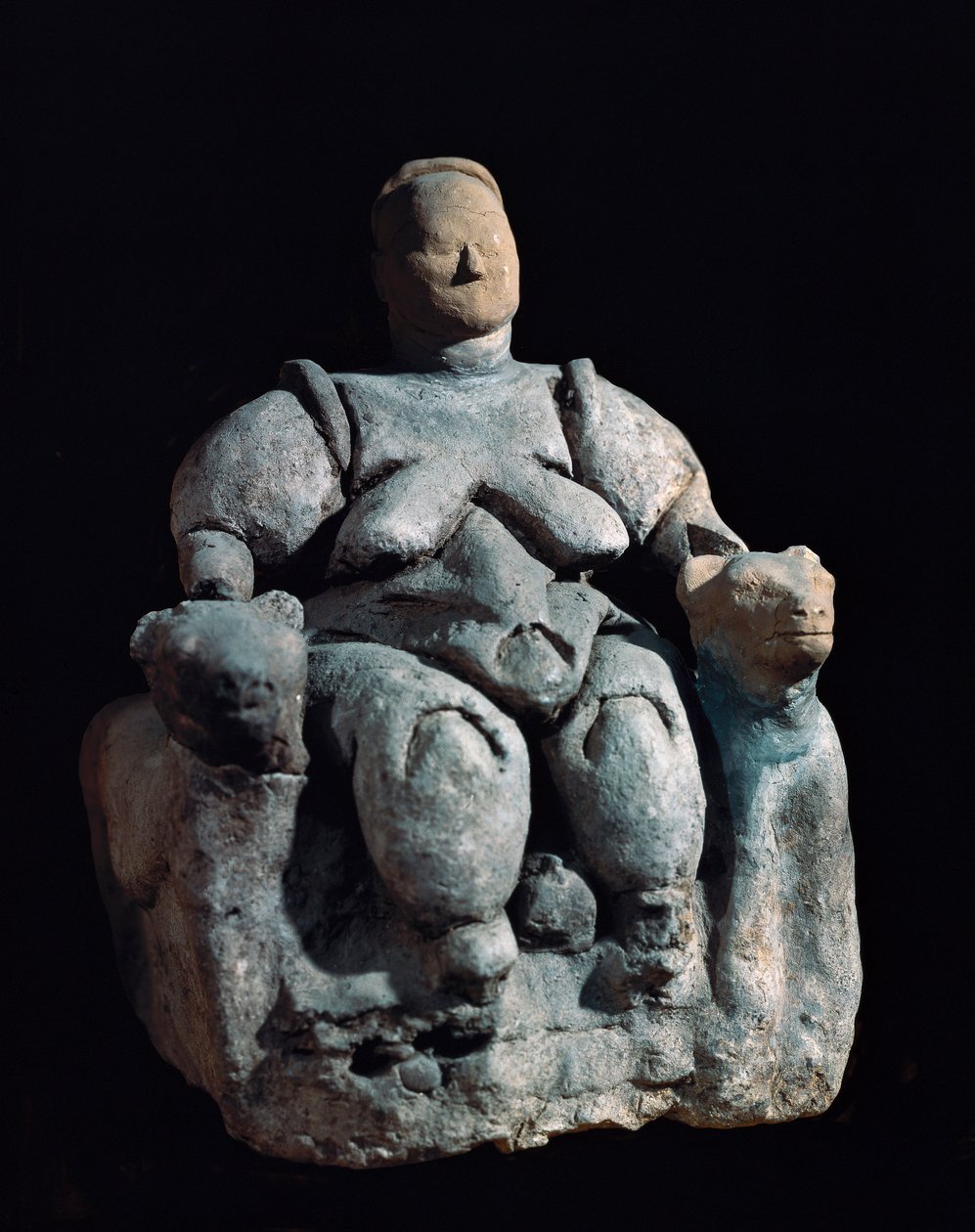 Bohyně matky, terakotová socha. 8000-6000 AD pocházející z Catal Huyuk od Unbekannt