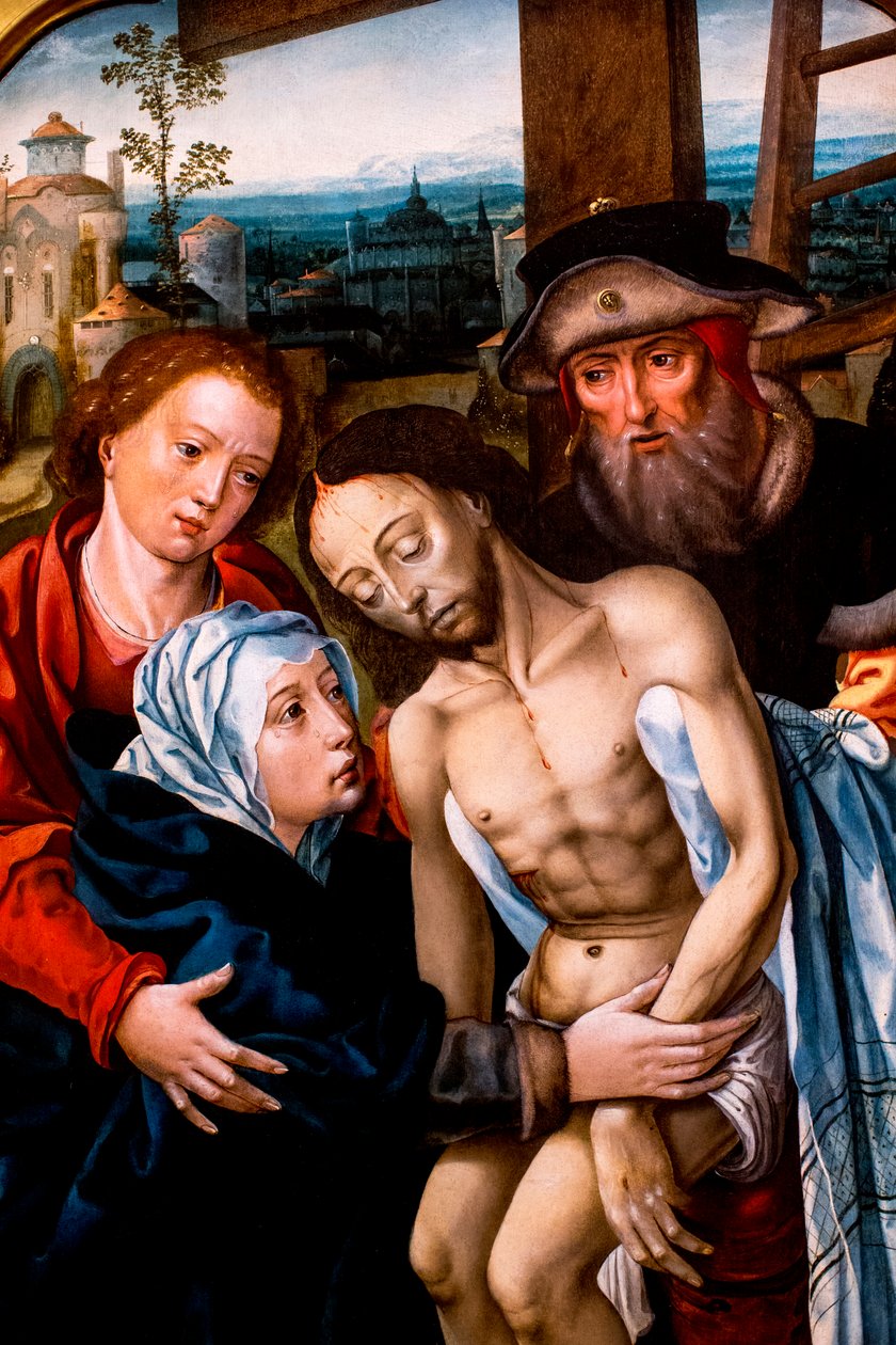 Sestup z kříže, připisovaný Peteru Coeckovi van Aelstovi od Unbekannt