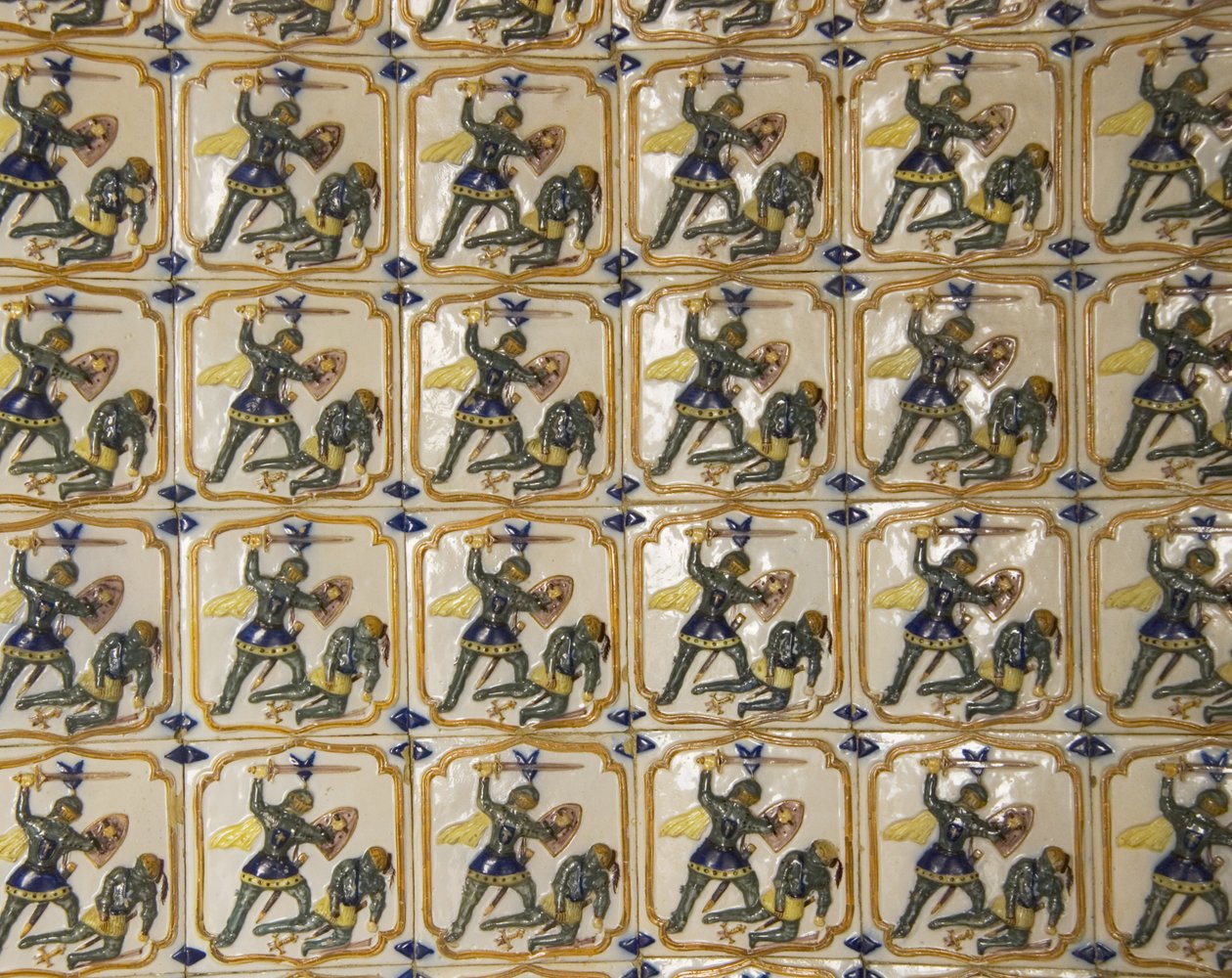Detail dlážděné stěny od Unbekannt