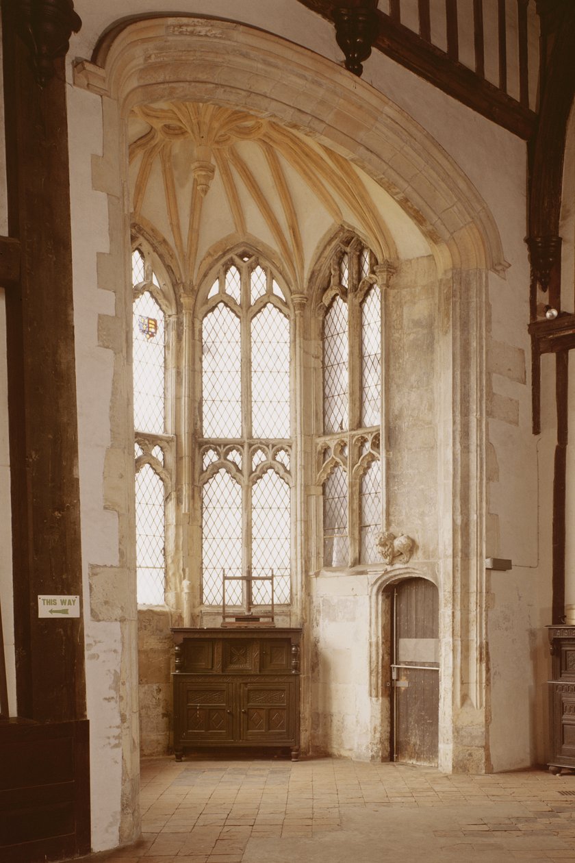 Detail okna ve Velké síni, Gainsborough Old Hall, Lincolnshire (foto) od Unbekannt
