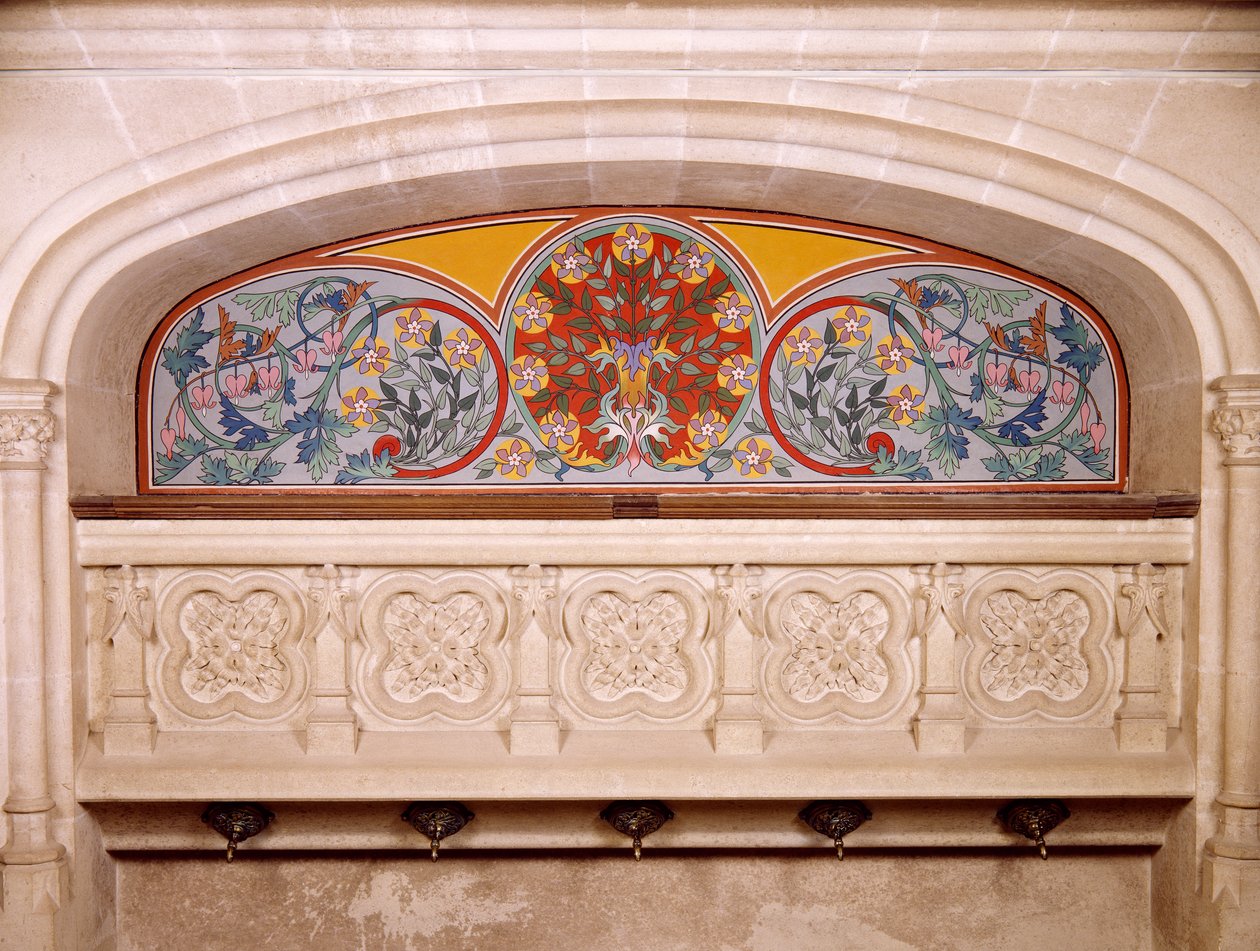 Detail dekorace Chateau de Roquetaillade, Francie od Benjamin Baud