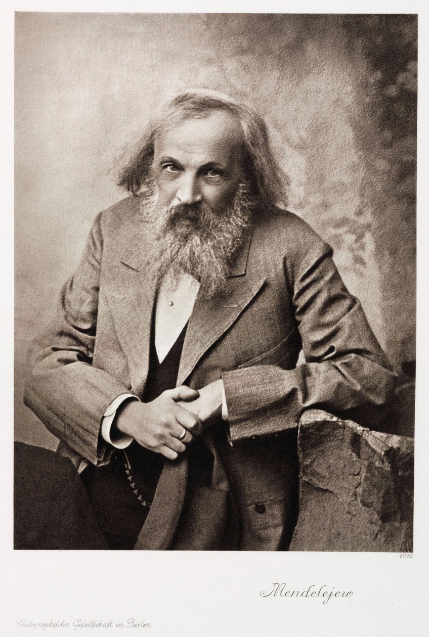 Dmitrij Ivanovič Mendělejev, ruský chemik, od roku 1905 od Unbekannt
