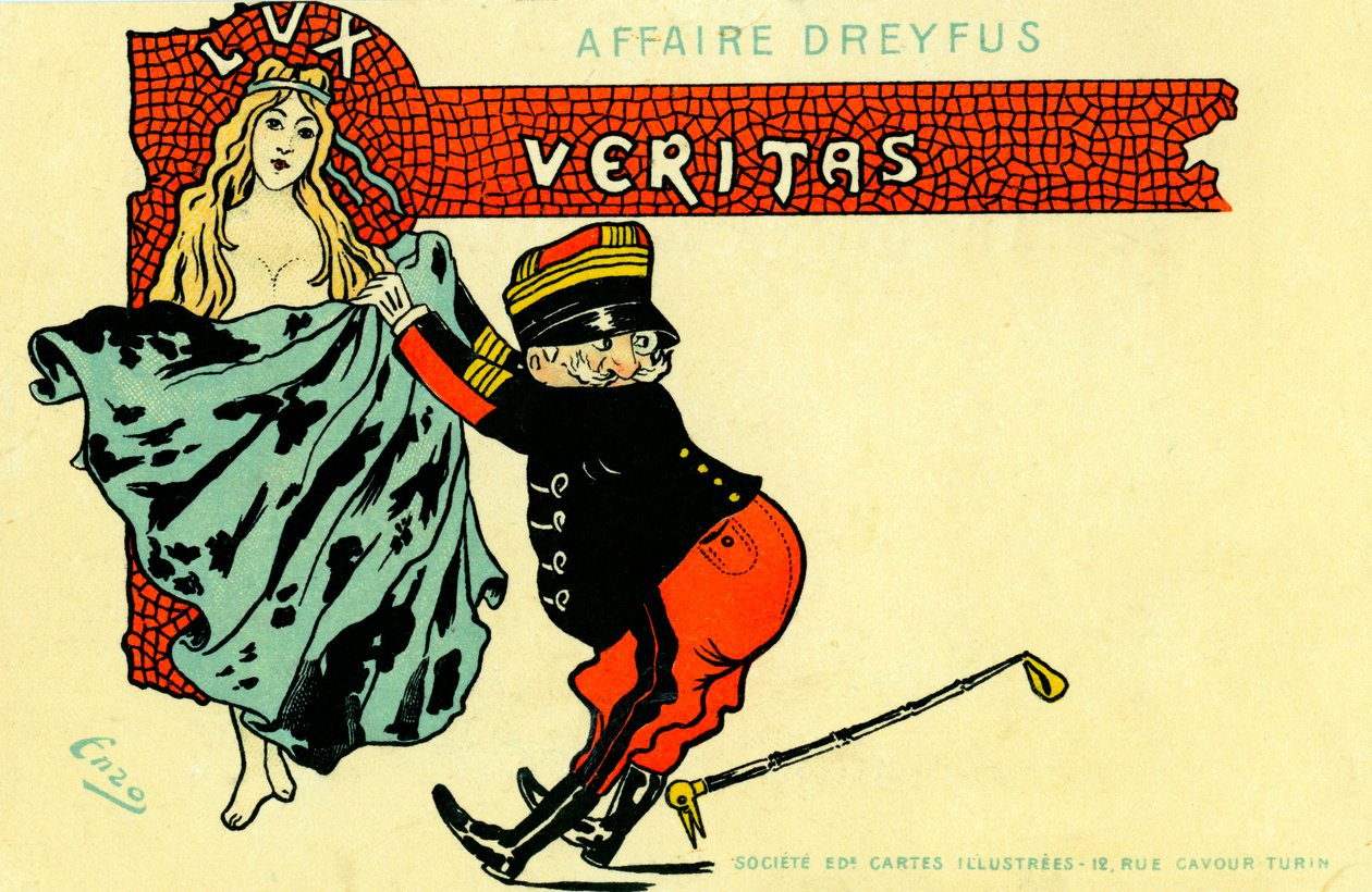 Dreyfusova aféra - karikatura od Unbekannter Künstler