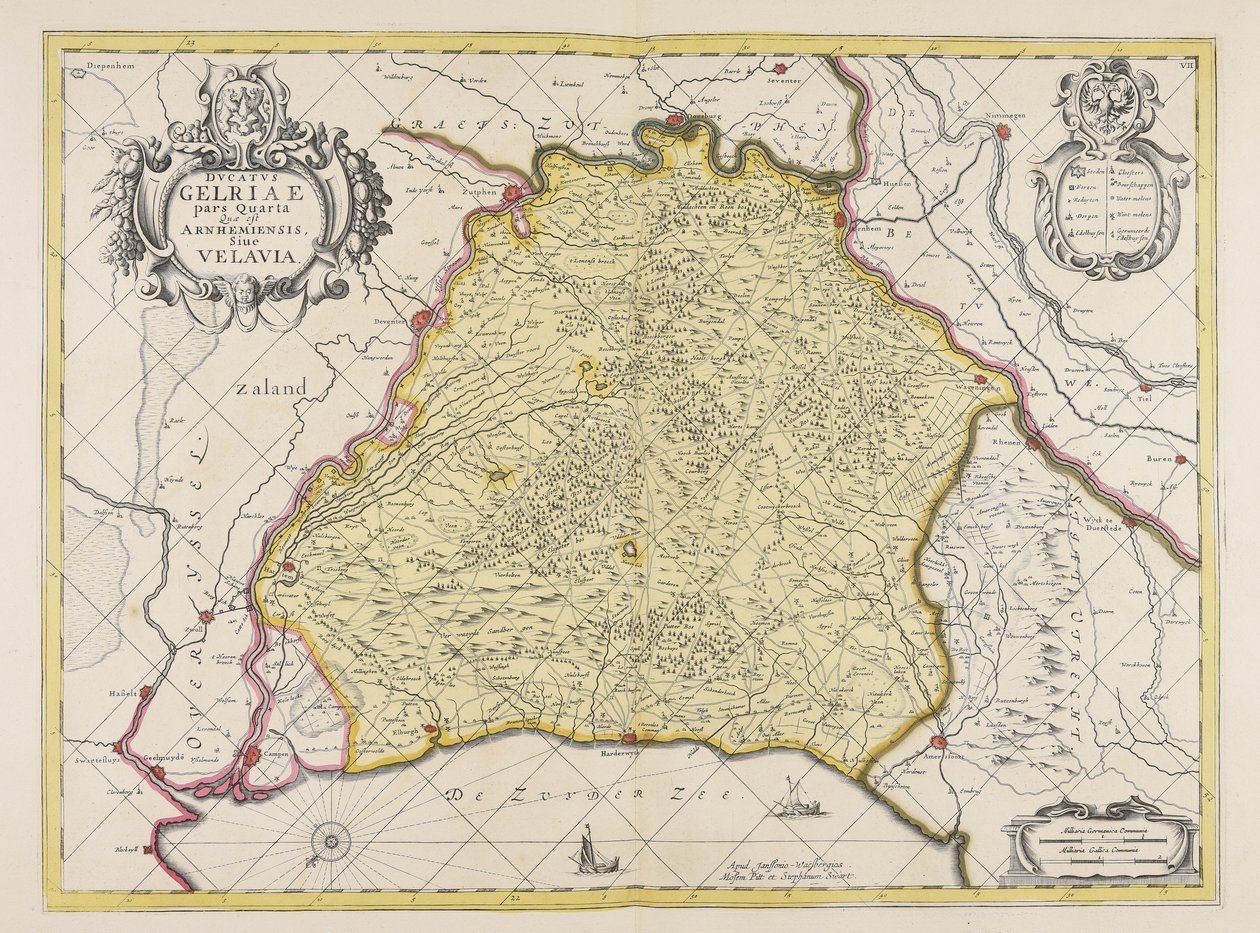 Ducatus Gelriae pars quarta quae est Arnhemiensis siue Velavia od Unbekannter Künstler