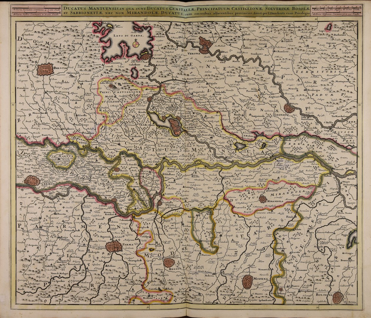 Ducatus Mantuensis : in qua sunt ducatus Guastallae principatuum Castiglionae Solverinae Bosolae et Sabbionettae nec non Mirandolae ducatus : cum ommibus adjacentibus provinciis od Unbekannter Künstler