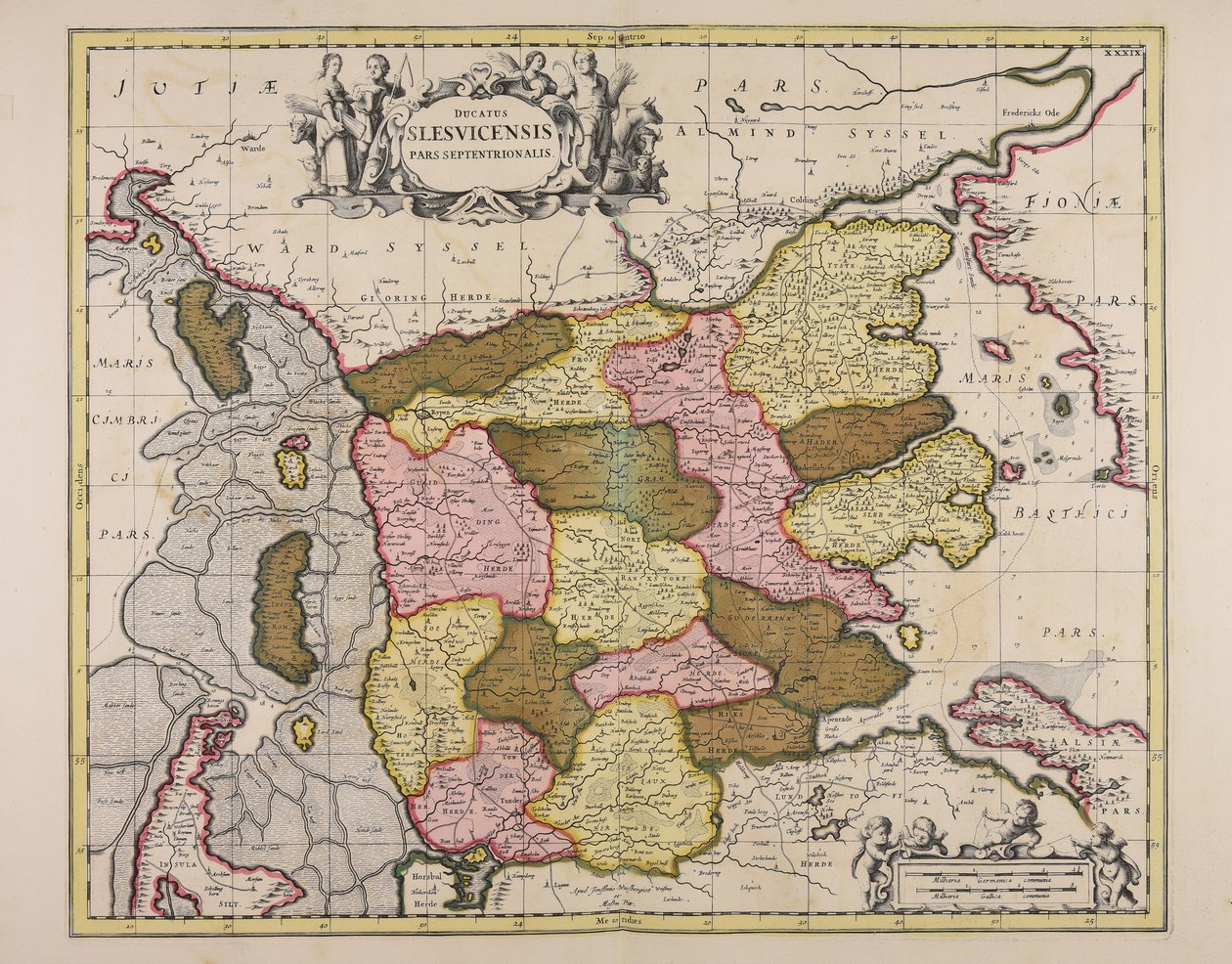 Ducatus Sleswicensis pars septentrionalis od Unbekannter Künstler