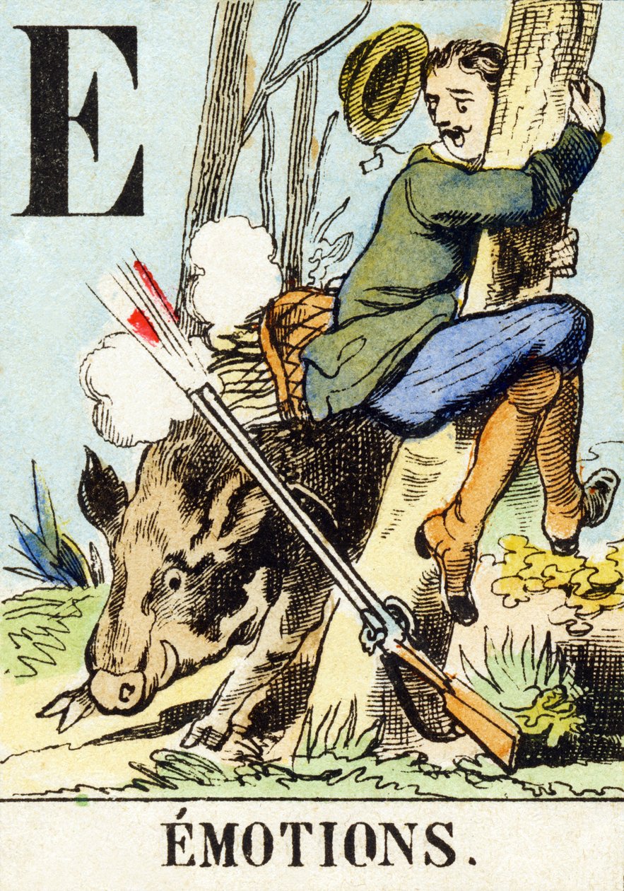 E: Emotions - The Hunting Alphabet, c.1890 (rytina) od Unbekannt