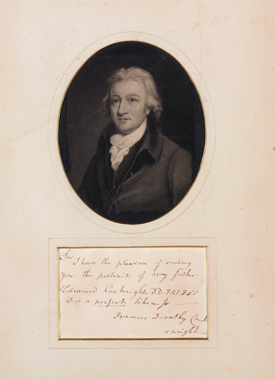 Edmund (Edmond) Cartwright, britský textilní průkopník, konec 18.-začátek 19. století od Unbekannt