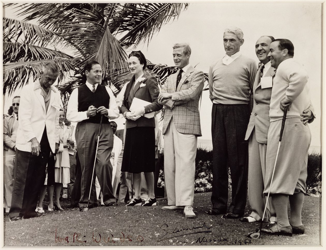 Edward, vévoda z Windsoru (1894-1972) a Wallis, vévodkyně z Windsoru (1896-1986) na golfovém turnaji v Nassau od Unbekannt