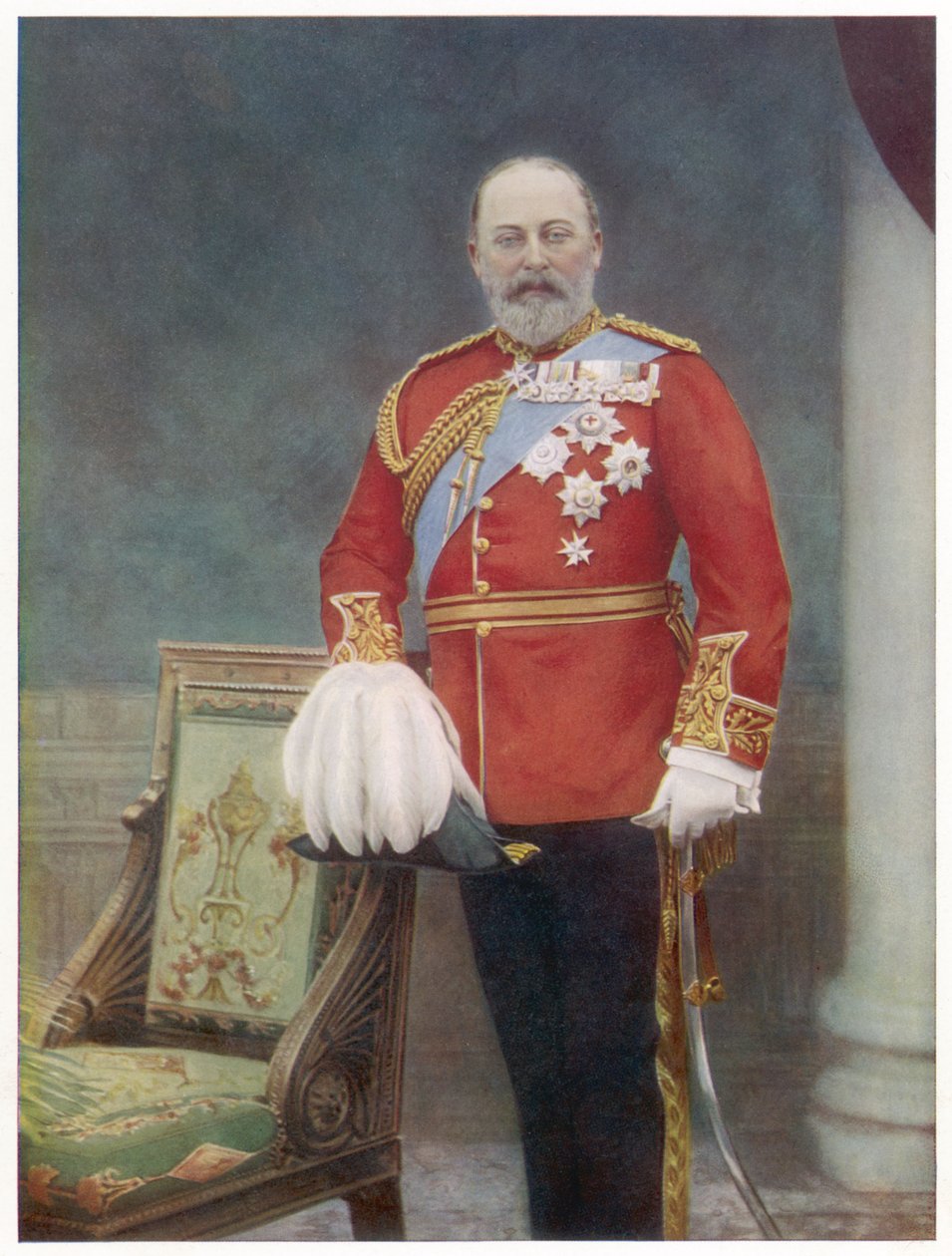 Edward VII (1841-1910), anglický král v letech 1901-1910, foto: Downey od Unbekannter Künstler