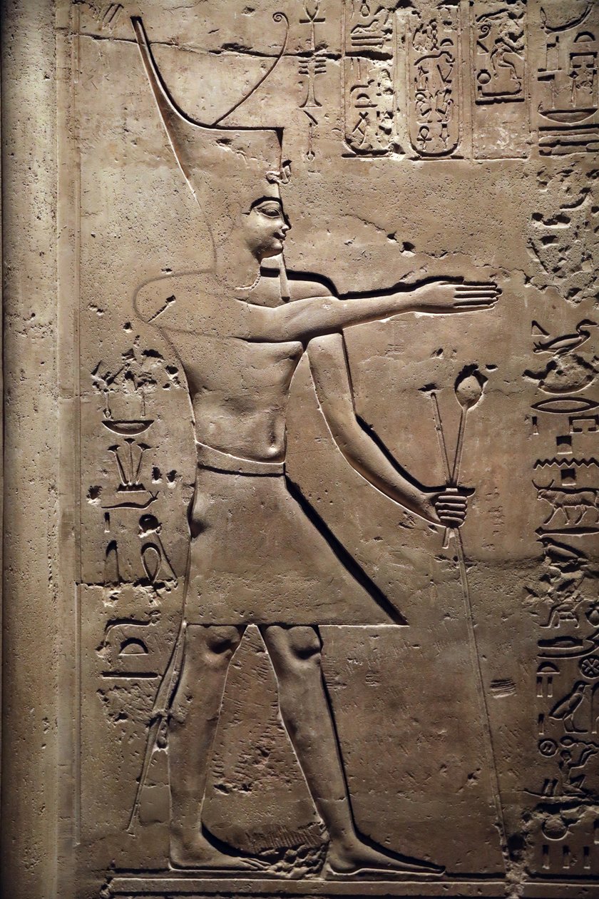Egypt, Medamud, dveře chrámu Montu, Detail, 221-205 př. od Unbekannter Künstler