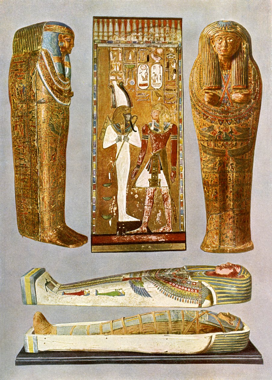 Egyptské fresky a sarkofágy od Unbekannter Künstler