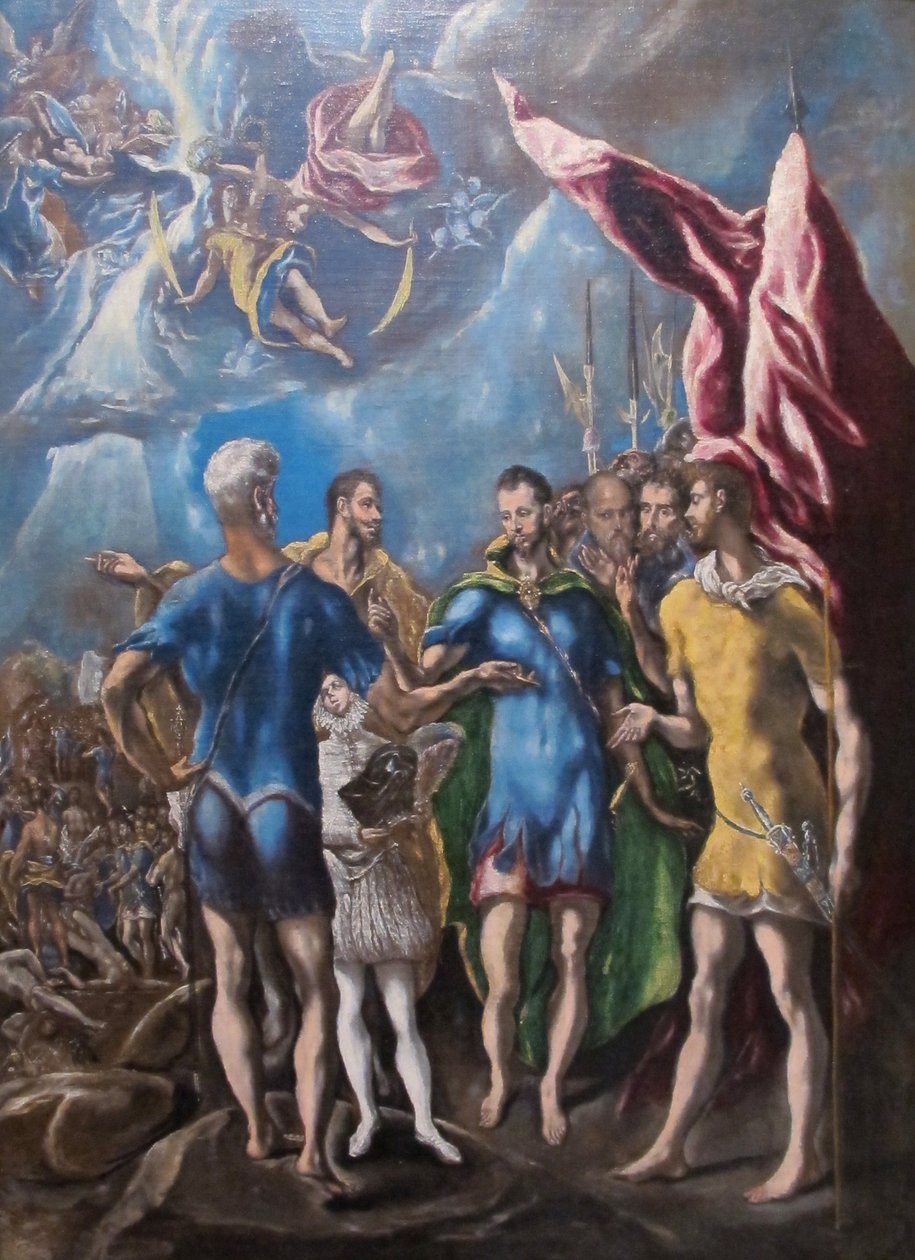 El Greco, Umučení svatého Amurizia a thébské legie, 01 (oříznuto) od Unbekannter Künstler