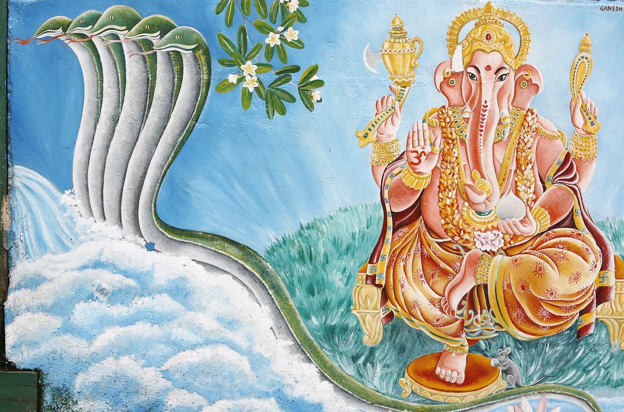 Hinduistický bůh Ganesh se sloní hlavou, Káthmándú, Nepál od Unbekannt