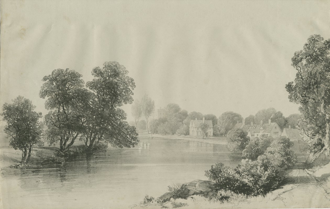 Elford Hall and Rectory: litografie, nd [19. století] od Unbekannt