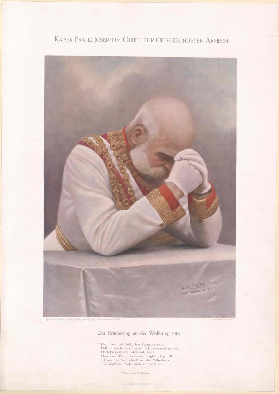 Rakouský císař František Josef I. od Unbekannter Künstler