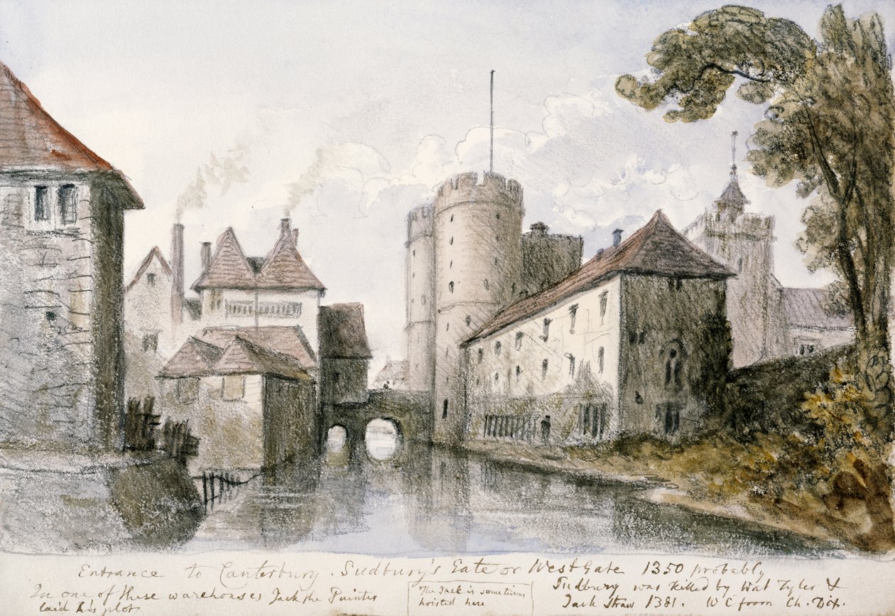 „Vchod do Canterbury“ od Williama Crotche od Unbekannter Künstler