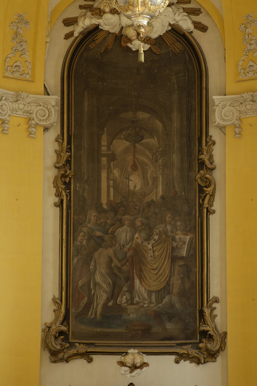 FRANCIE. VELKÝ VÝCHOD. MURTHE-AND-MOSELLE. Luneville. Kostel svatého Jakuba. Obraz Jeana Girardeta ve sboru. barokní umění. Architektura. Fotografování od Unbekannt