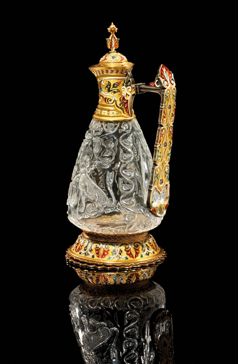 Fatimid ewer, Egypt, 975-1025, namontovaný Jean-Valentin Morel, Sevres, 1854 od Unbekannt