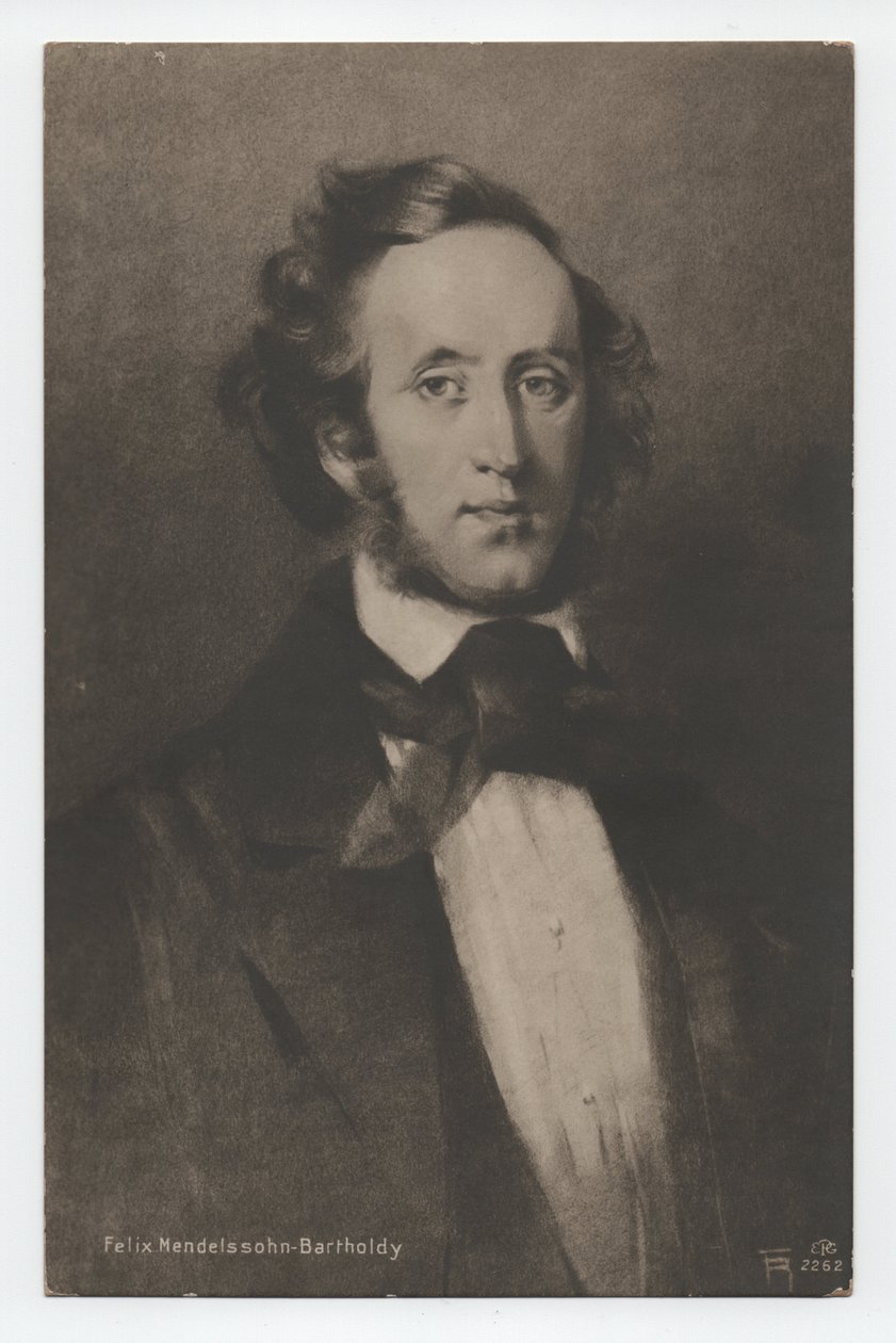 Felix Mendelssohn-Bartholdy (1809-1847) (asi 1842) od Unbekannter Künstler