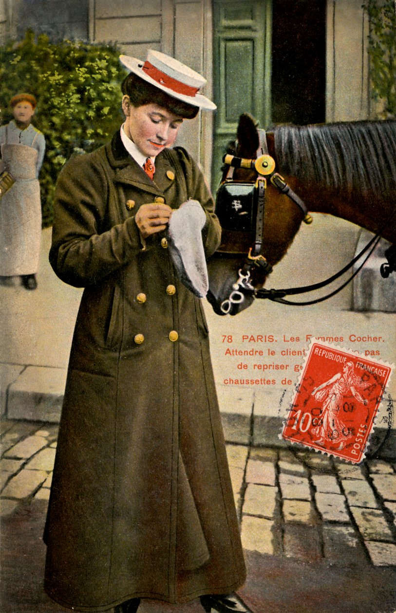 Řidička kočáru, Paříž - počátek 20. století od Unbekannter Künstler