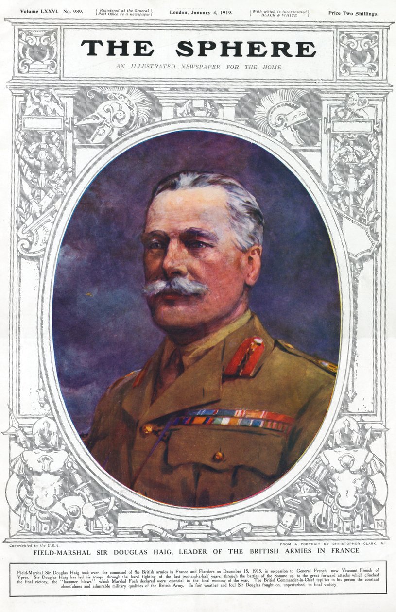 Polní maršál Sir Douglas Haig, velitel britských armád ve Francii od Unbekannter Künstler