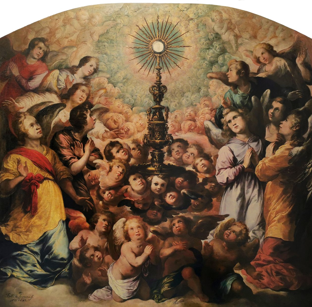 Francisco de Herrera el Viejo - Povýšení eucharistie - Archicofradía Sacramental de las Siete Palabras (Svátostné bratrstvo sedmi slov) od Unbekannter Künstler