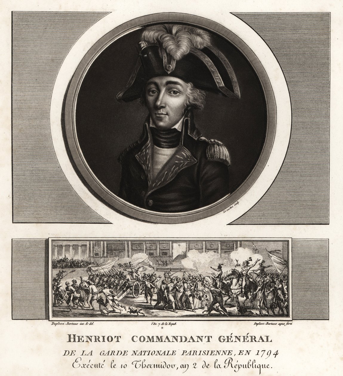 Francois Henriot, vůdce jakobínů, generální velitel pařížské národní gardy, popraven 1794 od Unbekannt