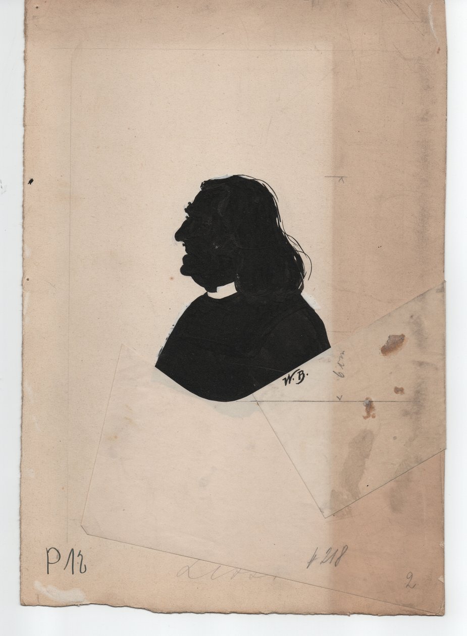 Franz Liszt (1811-1886) (asi 1850, silueta) od Unbekannter Künstler