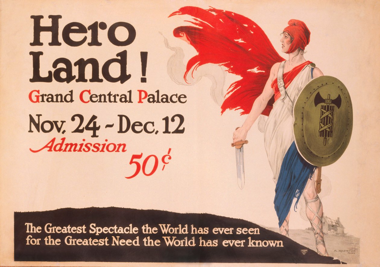 Francouzský Hero Land Plakát, New York, New York od Unbekannt
