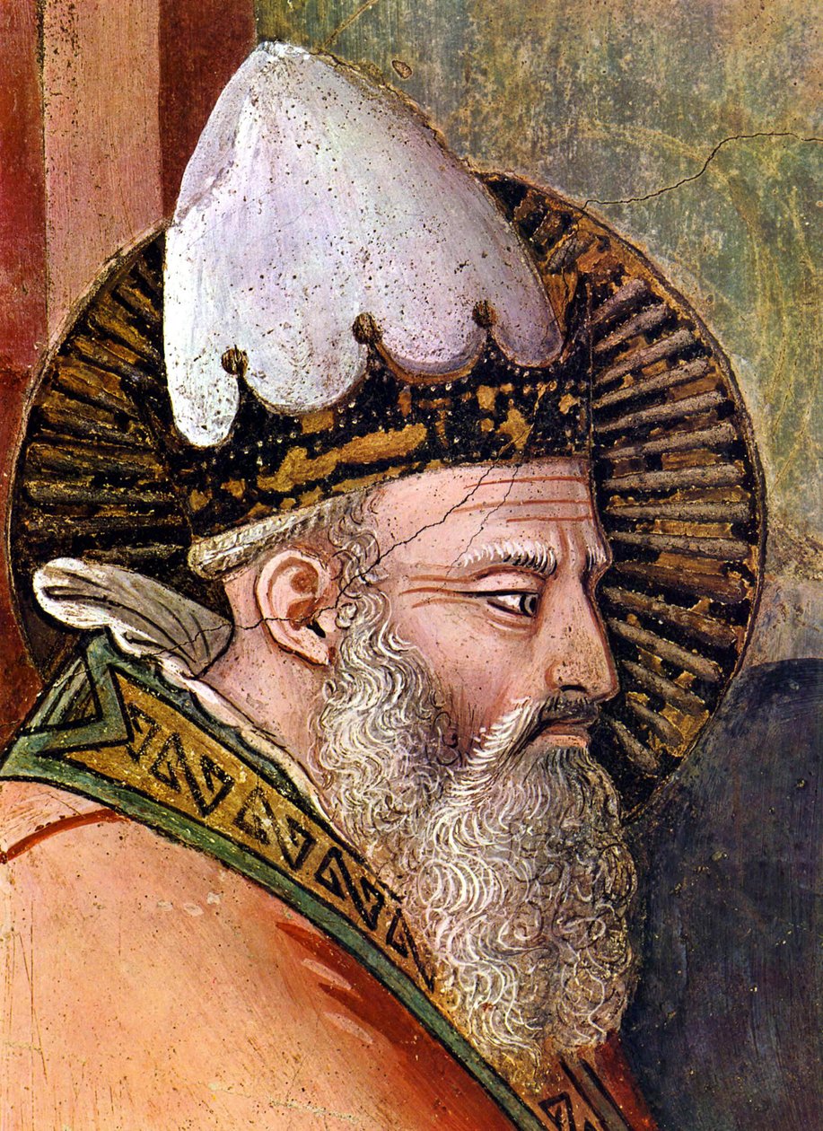 Freska od Maso di Banco (1341 - 1346), detail Silvestrovského příběhu (freska) od Unbekannter Künstler