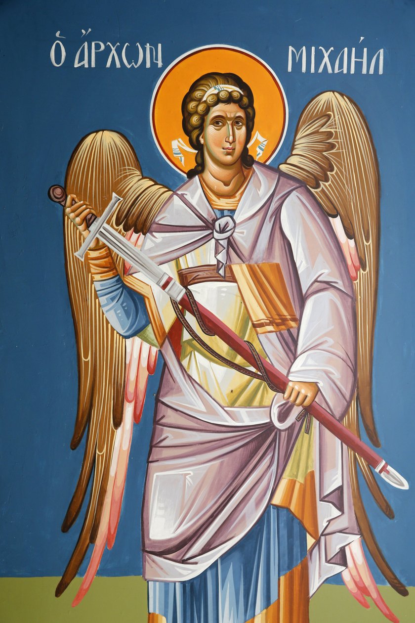 Freska zobrazující archanděla svatého Michaela, 20150511, Kypr od Unbekannt