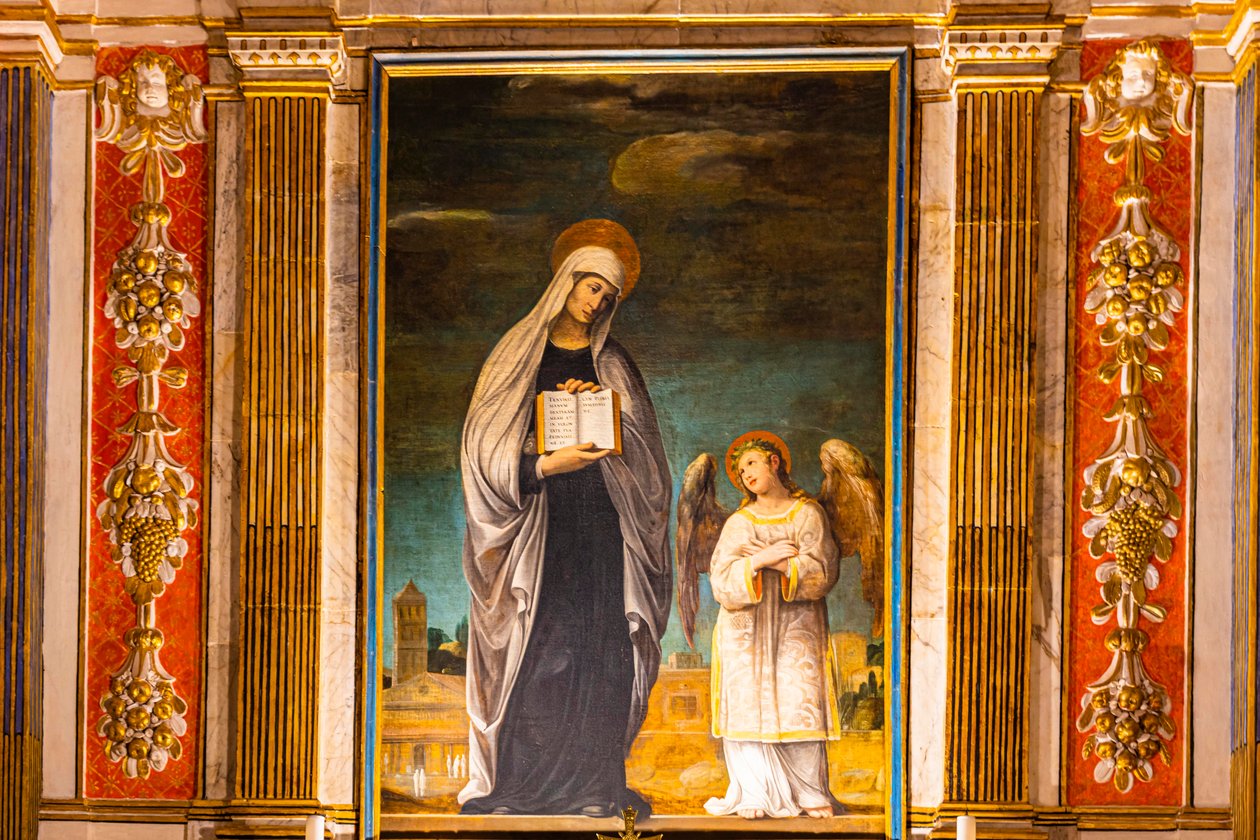 Fresky s biblickými motivy, Monte Oliveto Maggiore Abbey, poblíž Buonconvento, Toskánsko, Itálie, Evropa od Unbekannter Künstler