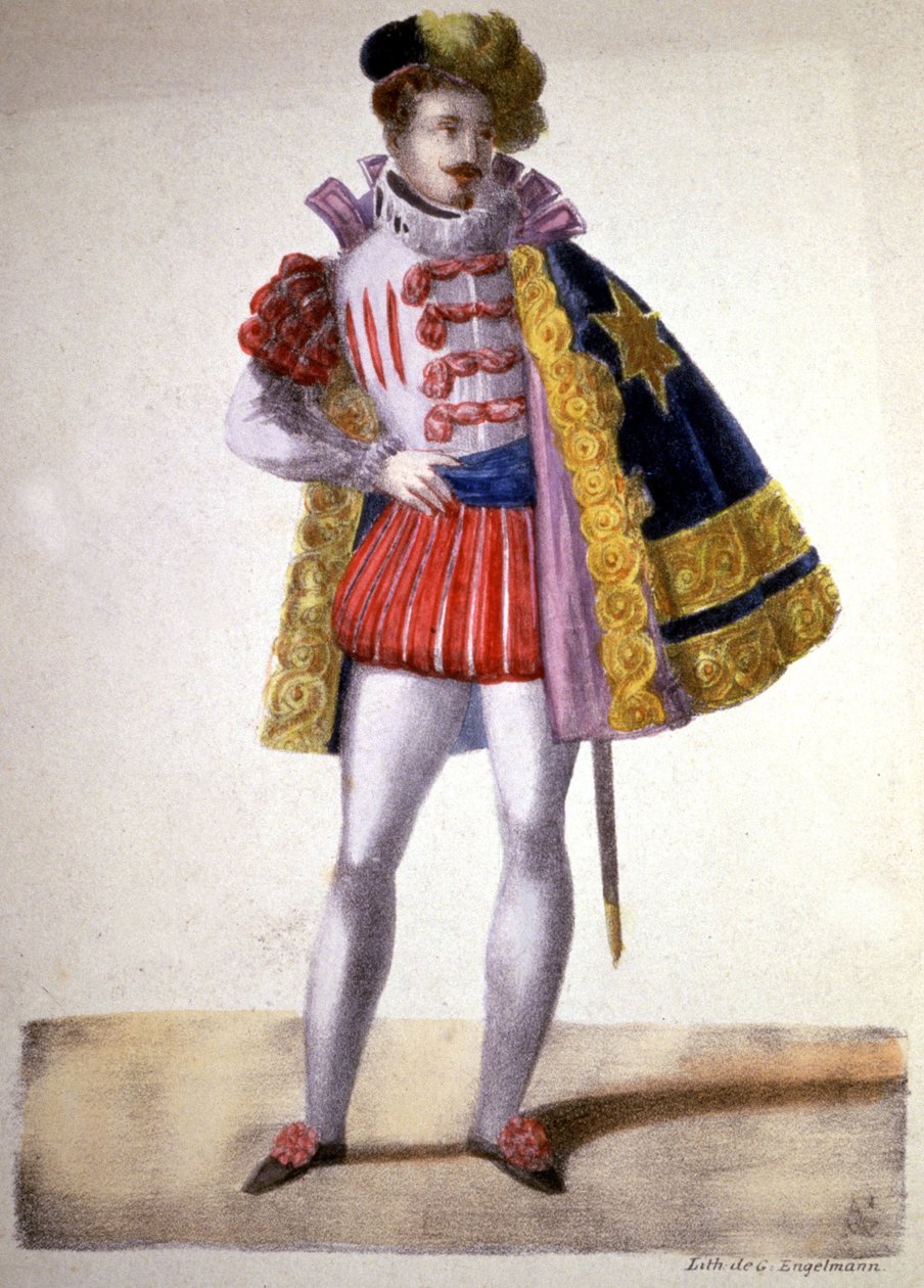 Garcia jako Don Juan v Mozartově opeře, asi 1840-1850 (litografie) od Unbekannter Künstler