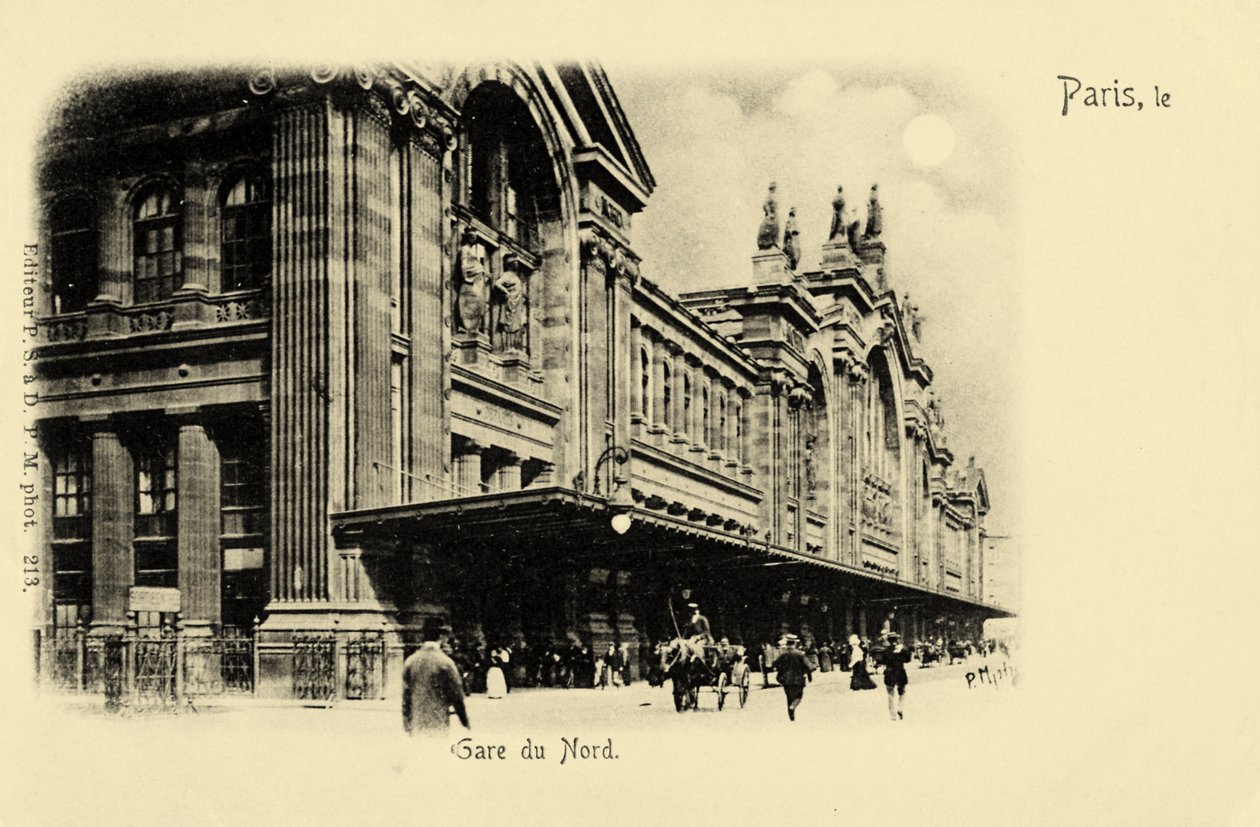 Gare du Nord, Paříž, kolem roku 1900 od Unbekannter Künstler