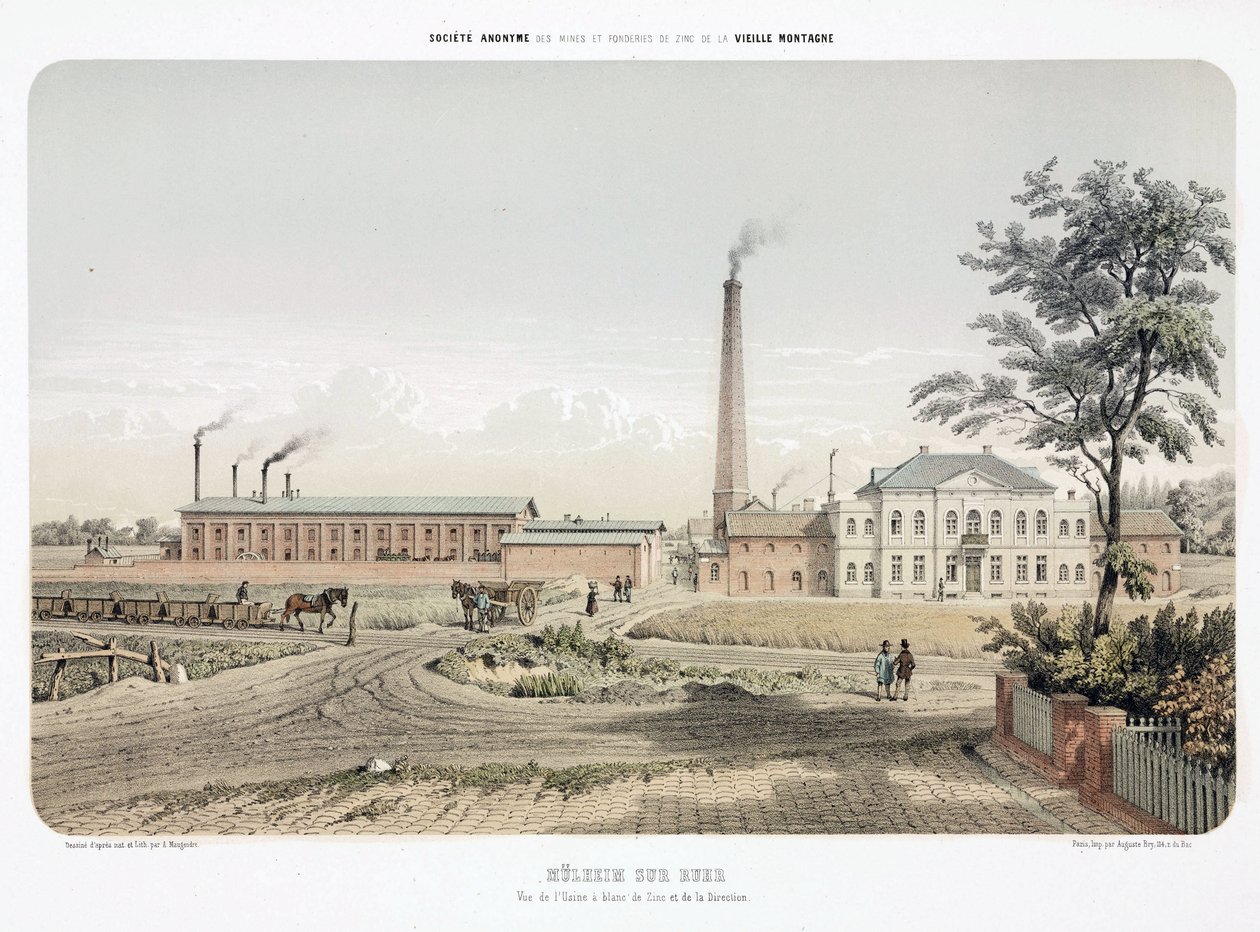 General Industrial Scenes Zinc pracuje v Mulheim an der Ruhr, Německo od Unbekannt