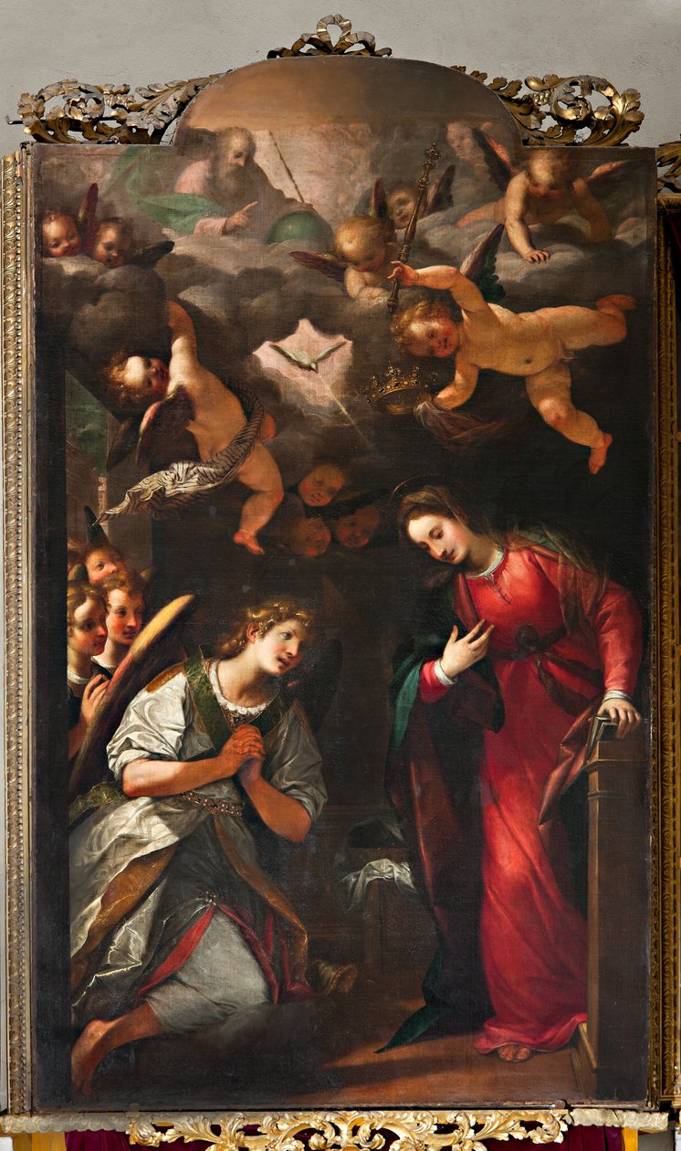 Janov, Duomo (katedrála svatého Vavřince), uvnitř, severní ulička: "Zvěstování, G od Unbekannter Künstler