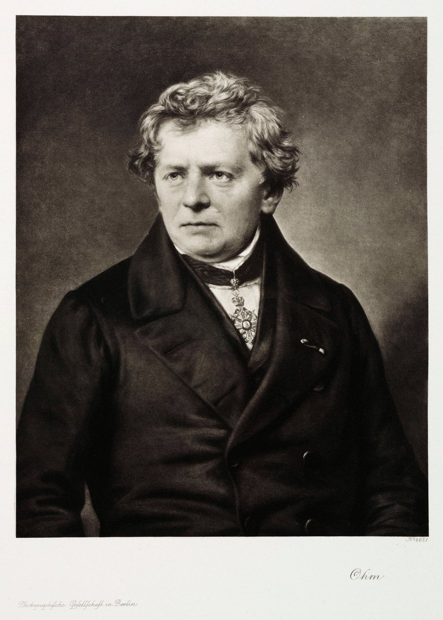Georg Simon Ohm, německý fyzik, c 1840 od Unbekannt