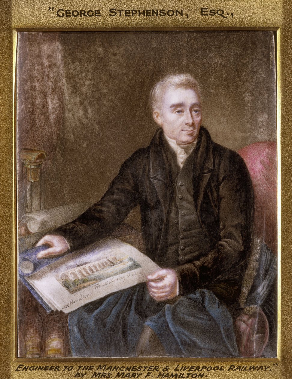 George Stephenson , anglický železniční inženýr od Unbekannt