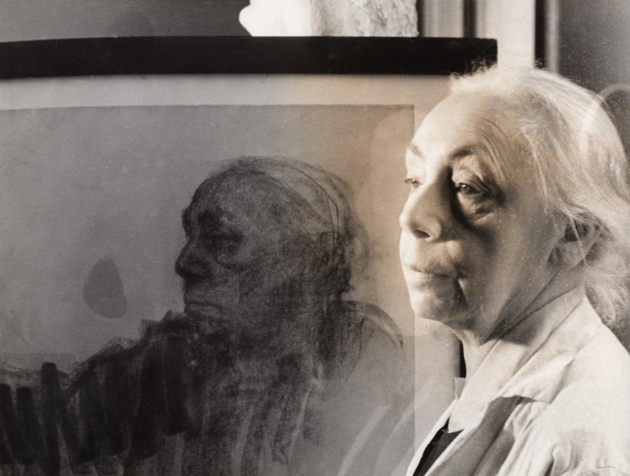 Německý malíř, grafik a sochař Kaethe Kollwitz, Německo kolem roku 1940 (čb foto) od Unbekannter Künstler