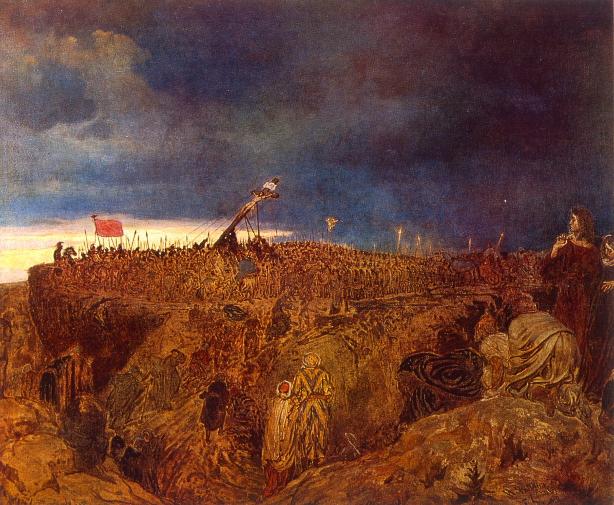 Golgota (Ukřižování Krista). 1869. namaloval Ilja Repine. (18441930). Ruský umělec. od Unbekannter Künstler