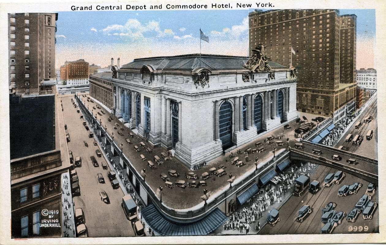 Grand Central Depot a hotel Commodore, New York od Unbekannter Künstler