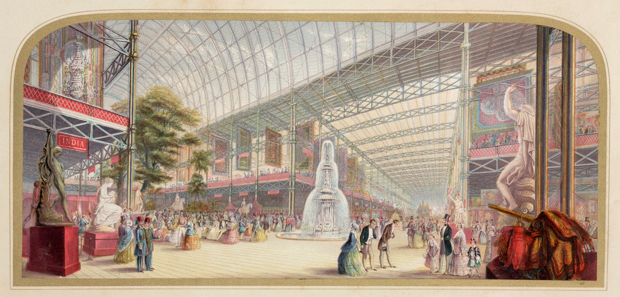 Velká výstava 1851 „Interiér Velké výstavy“ od Unbekannt
